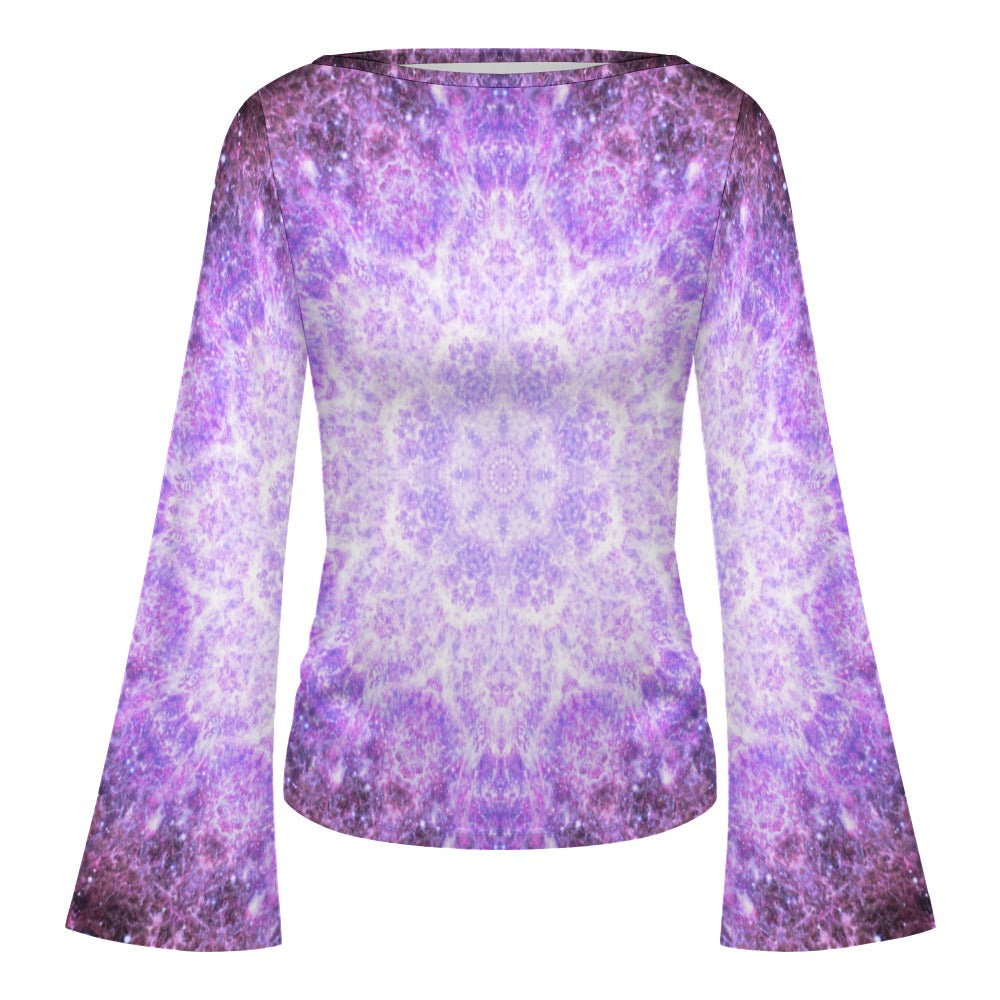 Sahasrara Desires Women's Boat Neck Bell Sleeve T-shirt