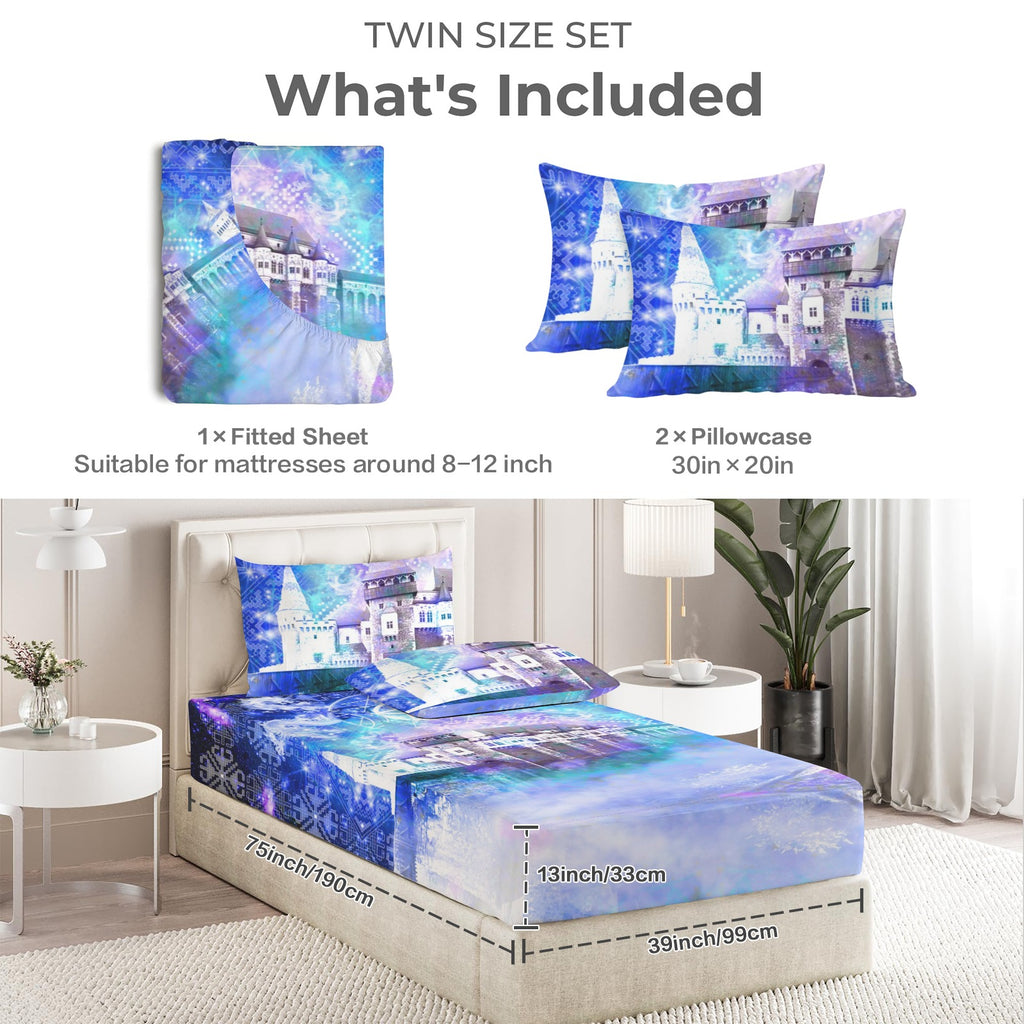 Amen Jin's Katerina's Eros & Psyche Dracularian Meditations Twin Bedding Set (Fitted Sheet + Pillowcases) | Ships from USA