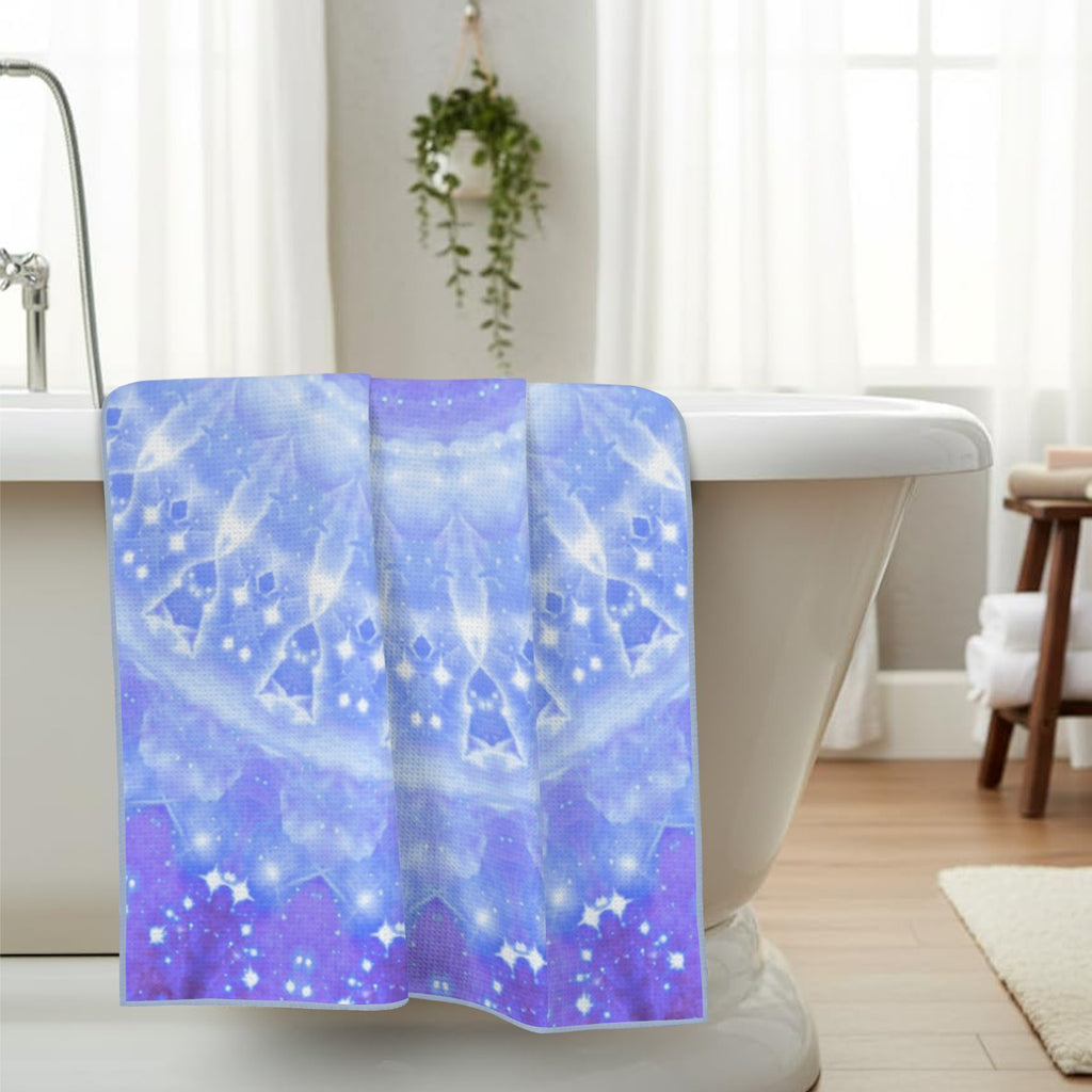 Katerina's Living on a Prayer Desires Waffle Weave Bath Towel 29" x 58" | Ships from USA