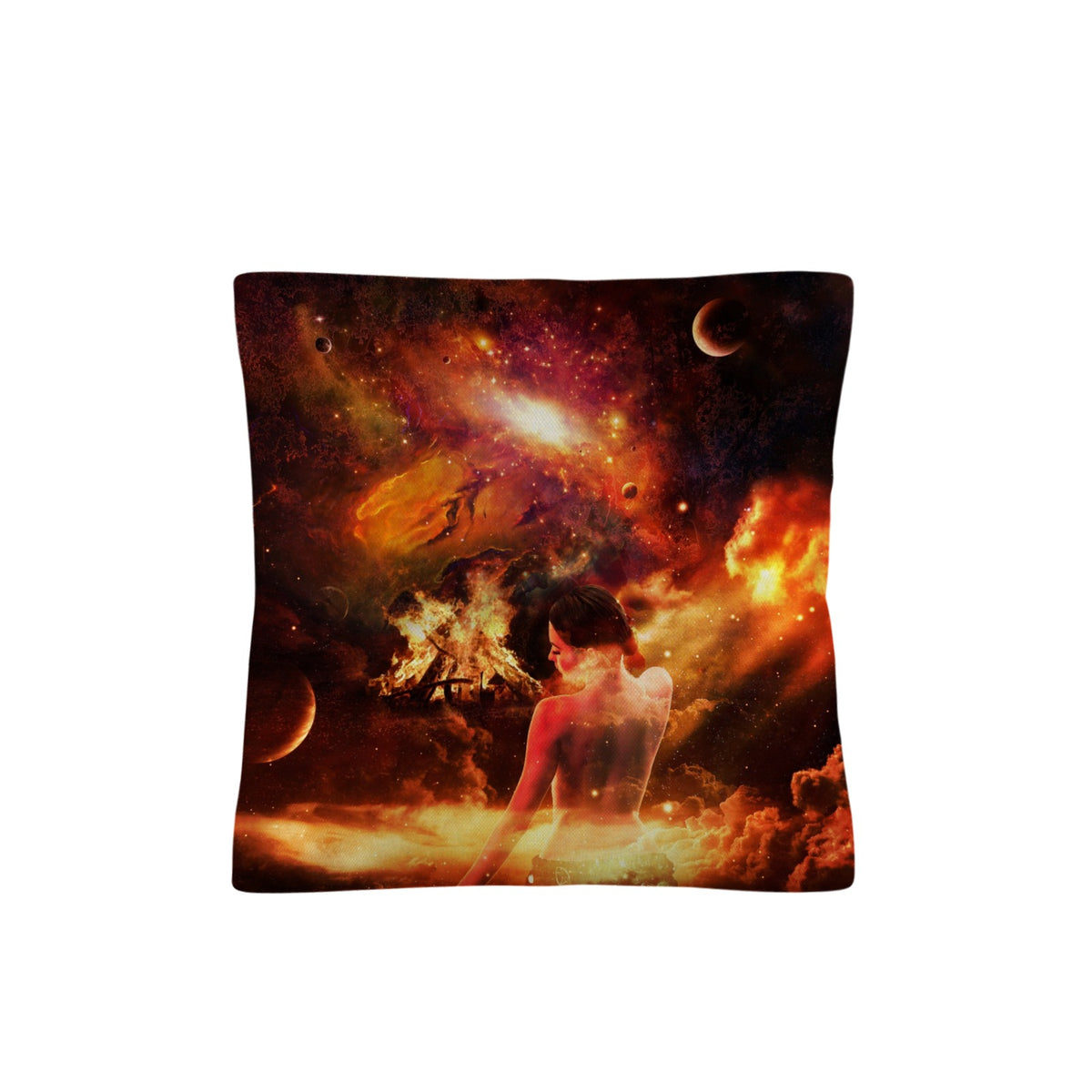 Samhain Magical Night Dreams Linen Throw Pillow 18" x 18" ( 1 Piece ) | Ships from USA