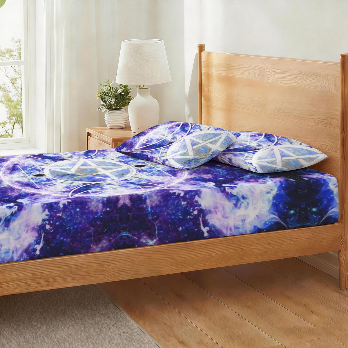 Amen Jin's Katerina's Dracularian Dragoness Triple Goddess Meditations Twin Bedding Set (Fitted Sheet + Pillowcases) | Ships from USA