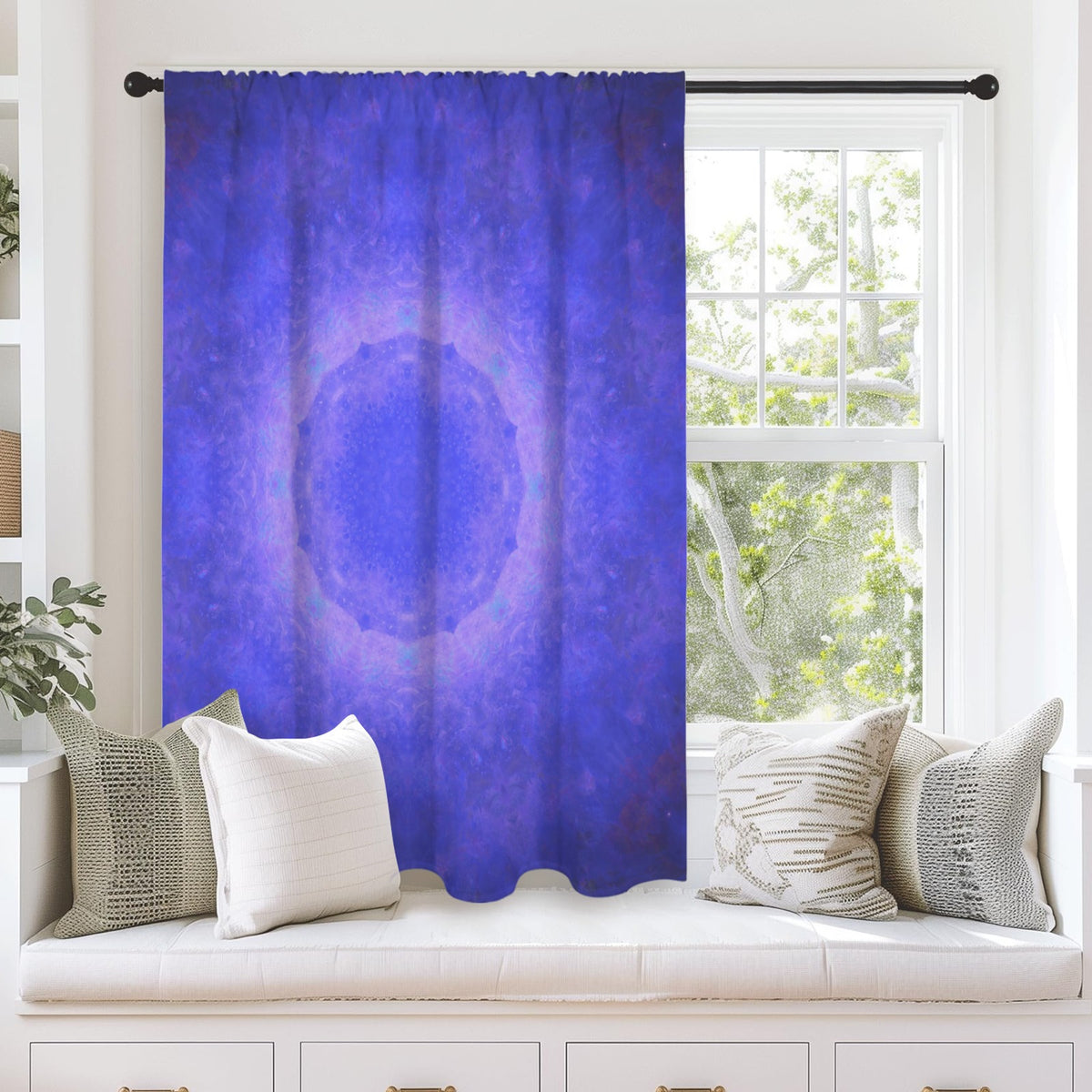 Katerina's Uncertainty-in Time & Space Desires Window Curtain 52" x 63" ( 1 Piece ) | Ships from USA