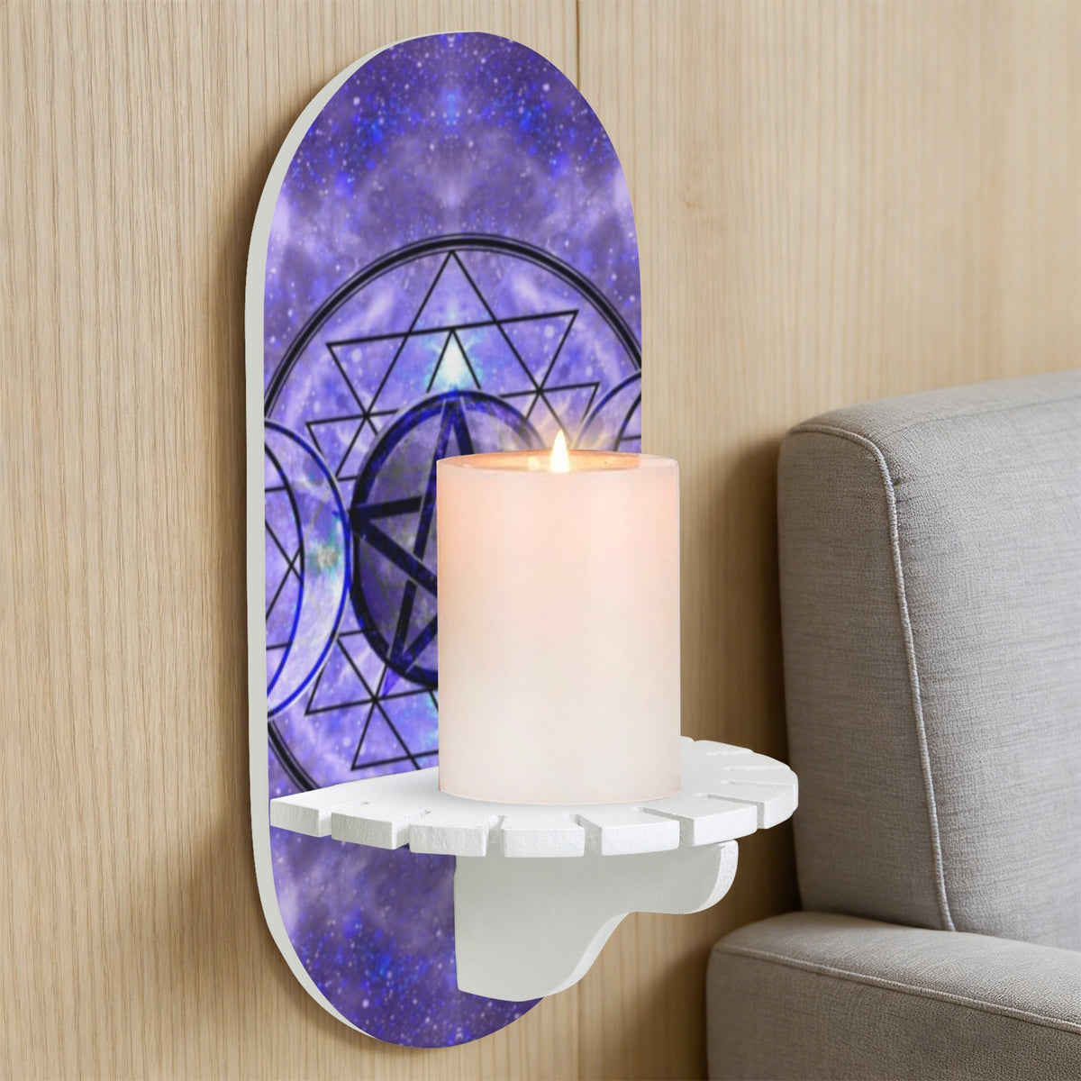 Katerina's Triple Goddess Magickal Desires Wall Mounted Candle Holder | Ships from USA