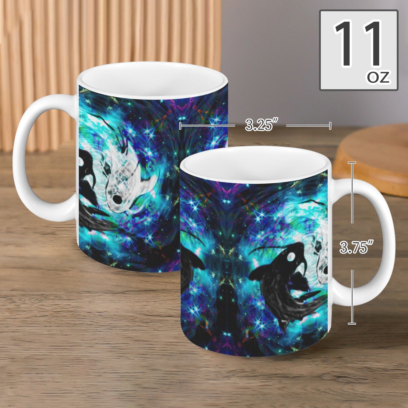 Katerina's Now & Forever Koi Desires Custom White Mug(11OZ)(Set of 2) | Ships from USA