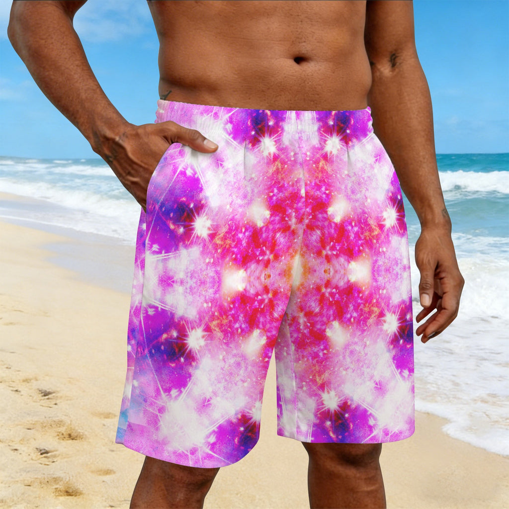 Katerina's Dreams of Angels Desires Men's All Over Print Beach Shorts (Sets 26) | Ships from USA