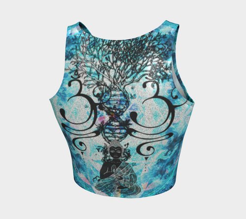 Amen Jin's all the White Horses Buddha Meditations Athletic Crop Top