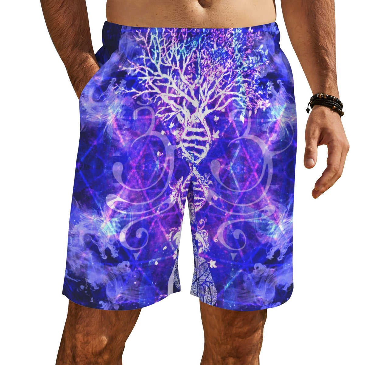 Katerina's Dragon's Eye Desires Buddha Meditations Men's All Over Print Beach Shorts (Sets 26) | Ships from USA
