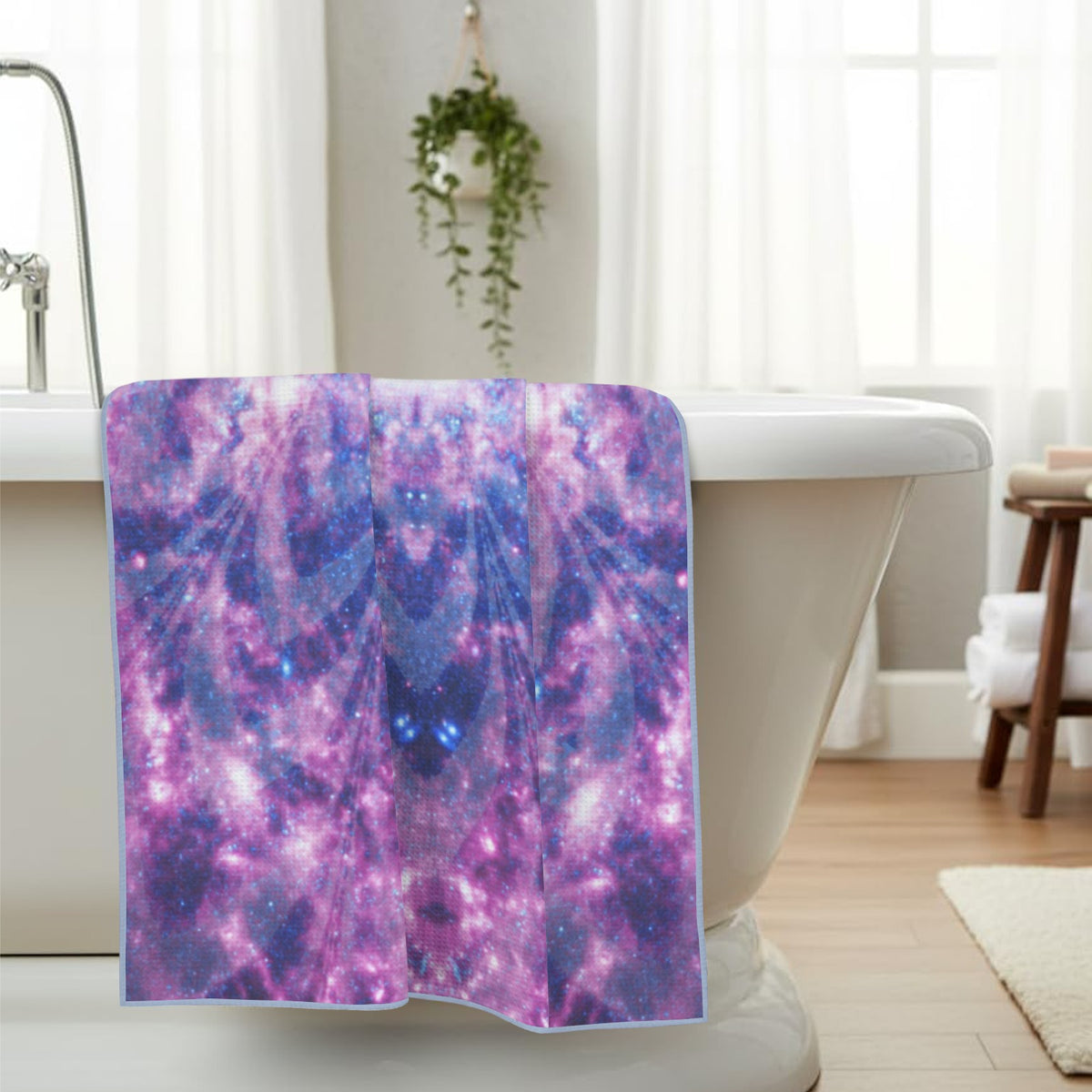 Katerina's Through Time & Space Desires Waffle Weave Bath Towel 29" x 58" | Ships from USA