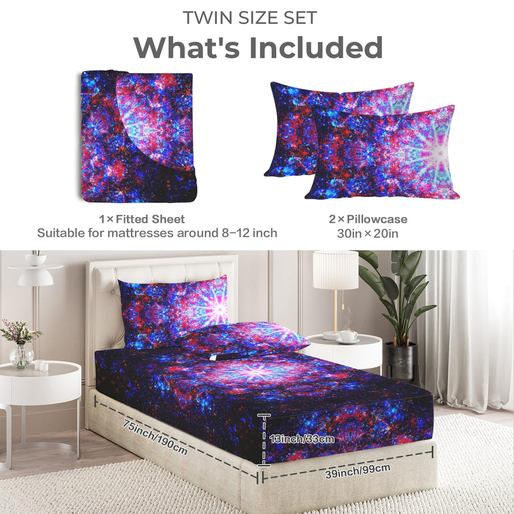 Katerina's Founder's Desires Twin Bedding Set (Fitted Sheet + Pillowcases) | Ships from USA