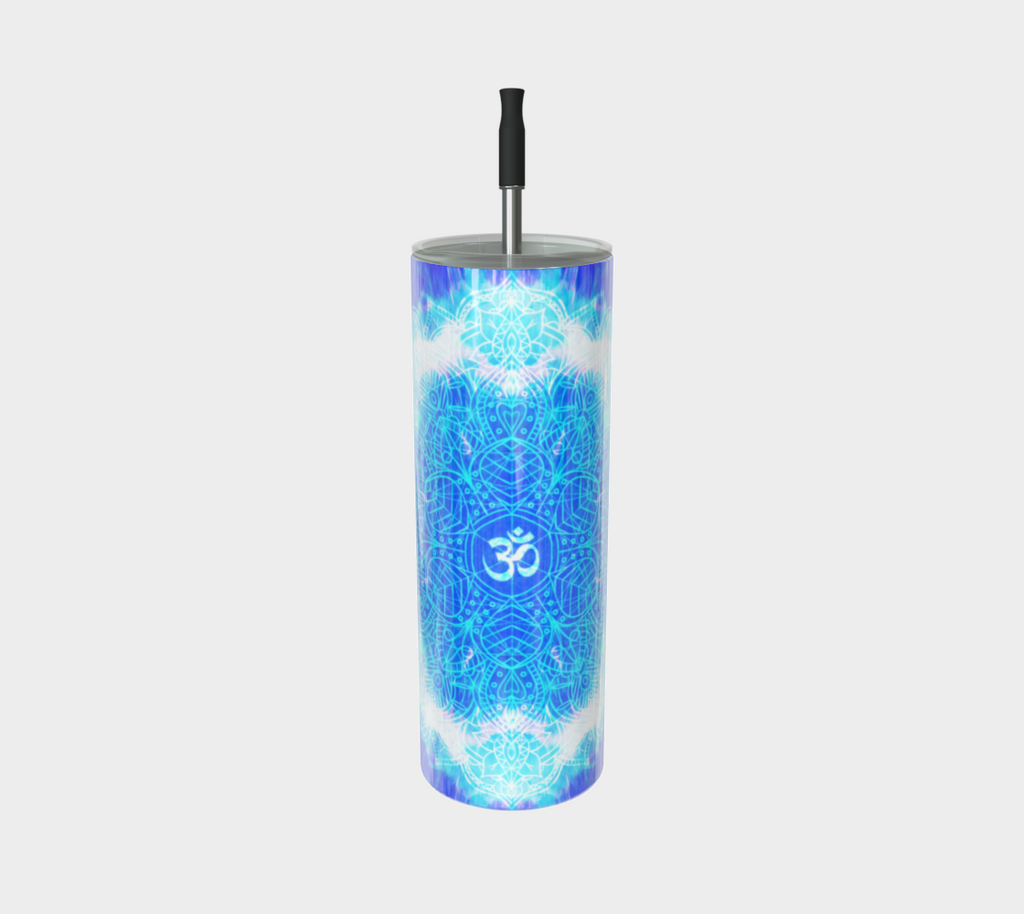 Amen Jin's Blue Sun Om Meditations Stainless Steel Tumbler