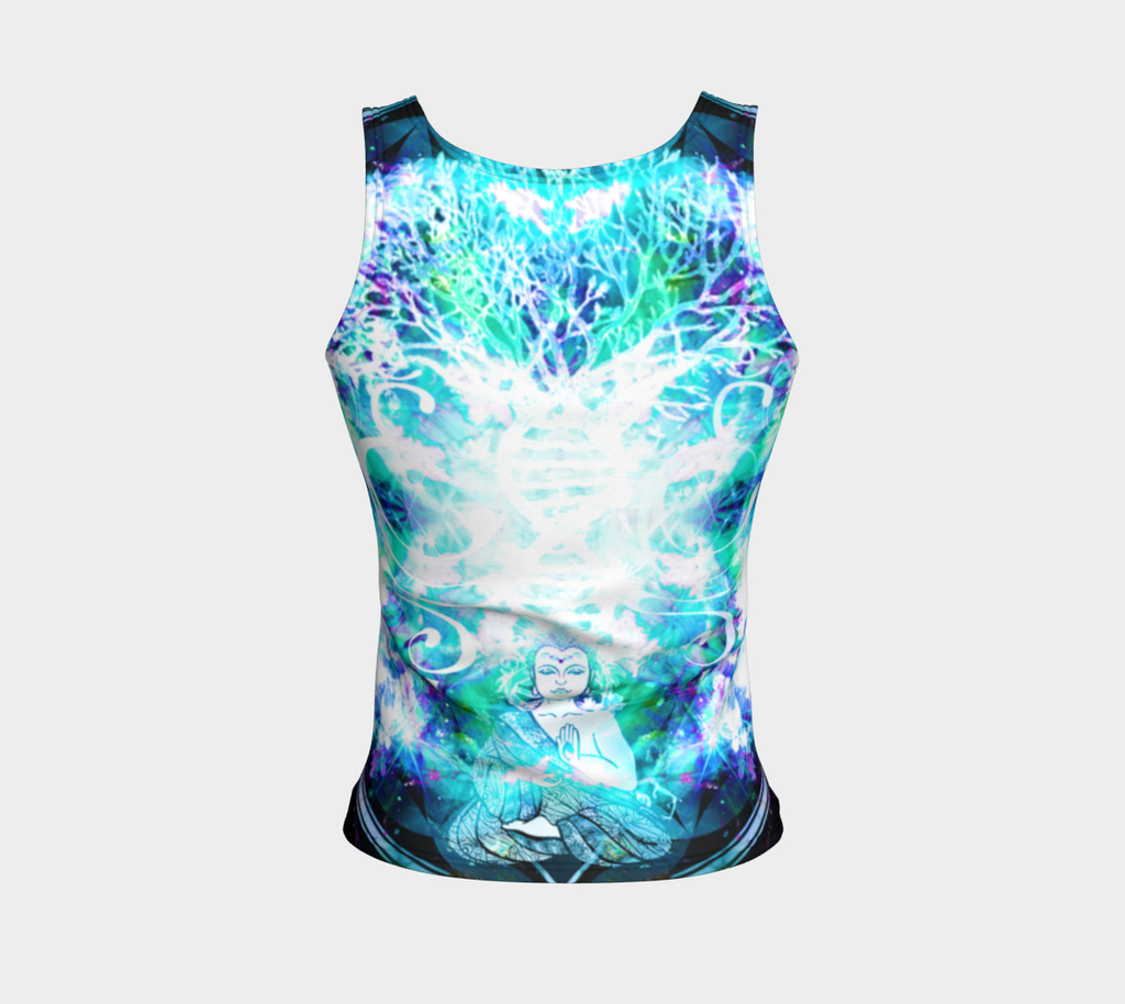 Katerina's Now and Forever Buddha Meditations Fitted Tank Top