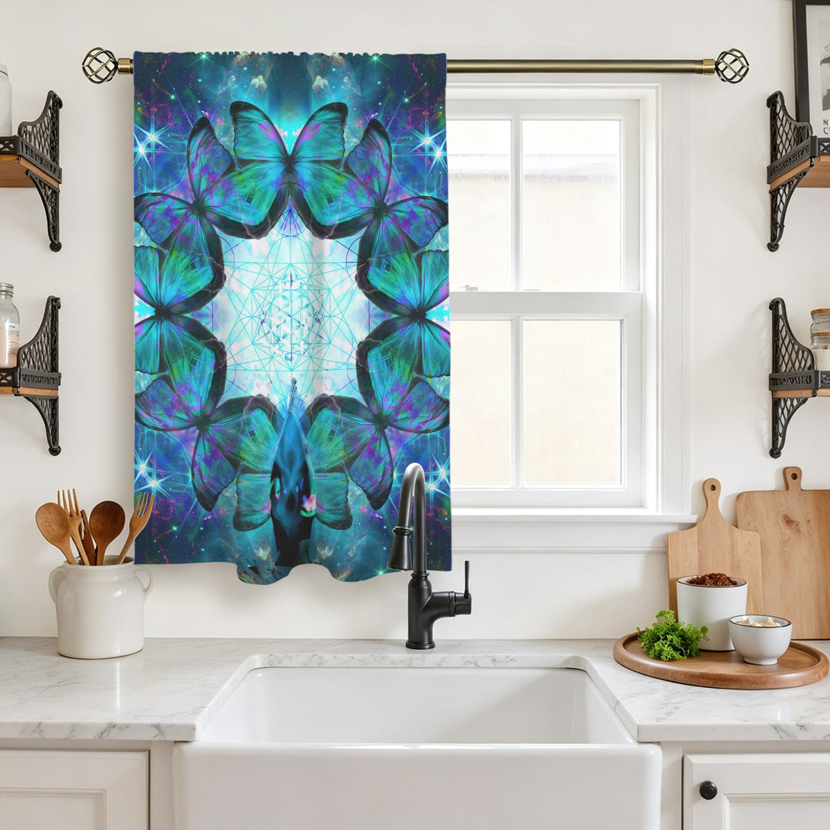 Katerina's Now & Forever Metamorphosis Meditations Window Curtain 27.6" x 39.4" ( 1 Piece ) | Ships from USA