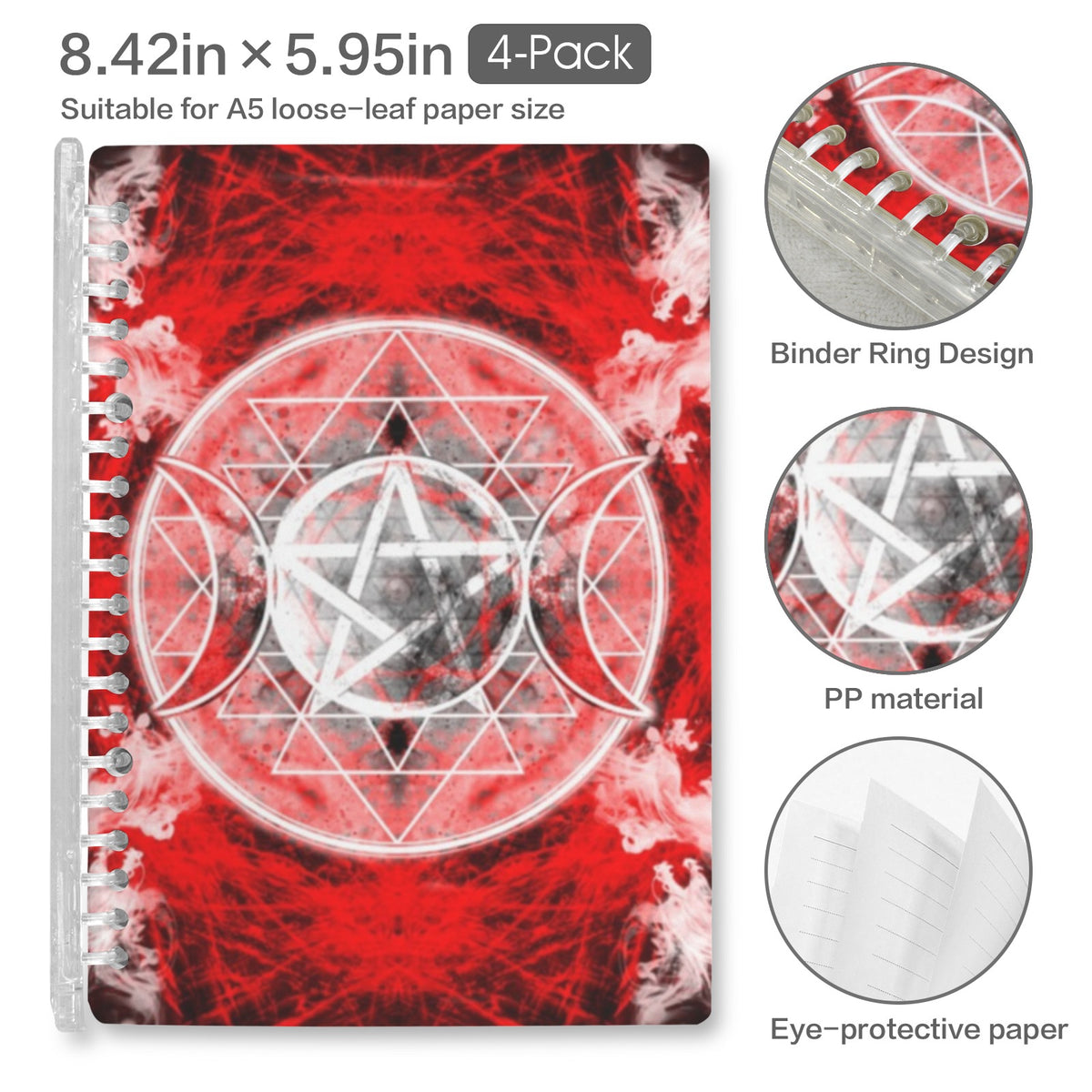 Katerina's Waiting for Hello Triple Goddess Meditations Loose-Leaf Notebooks ( Cover Print, 4-Pack ) | Ships from USA