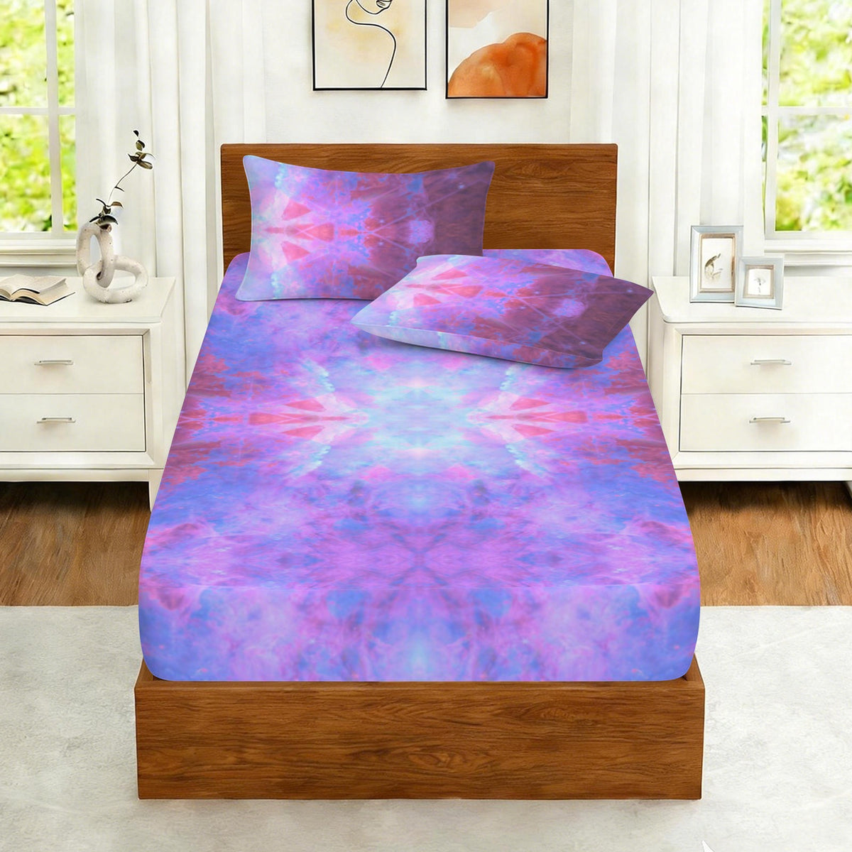 Katerina's Tomorrow Girl Desires Twin Bedding Set (Fitted Sheet + Pillowcases) | Ships from USA