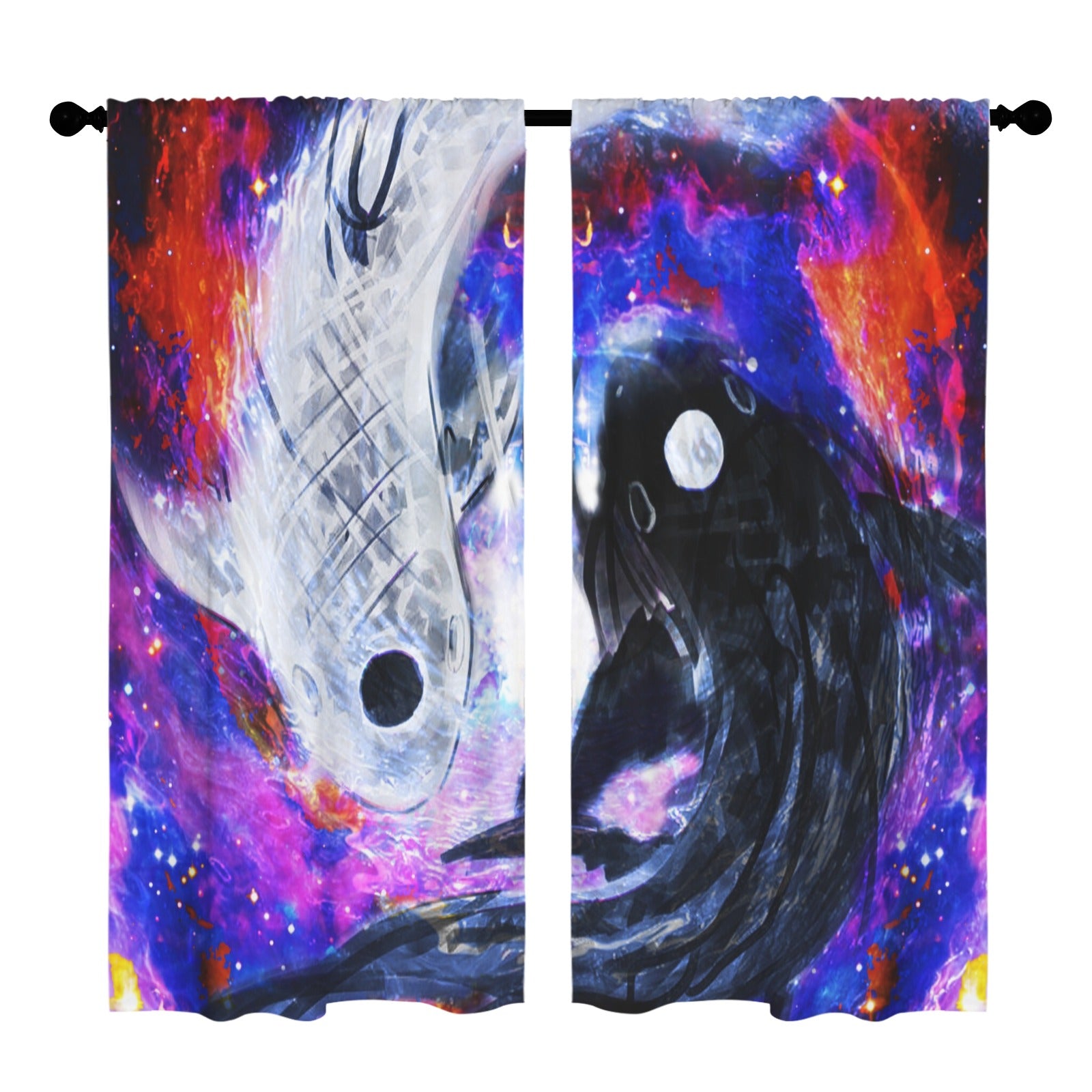 Katerina's Cassandra Koi Desires Floor-To-Ceiling Curtain 52x84inch | Ships from USA
