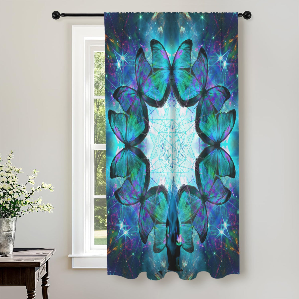 Katerina's Now & Forever Metamorphosis Meditations Window Curtain 52" x 63" ( 1 Piece ) | Ships from USA