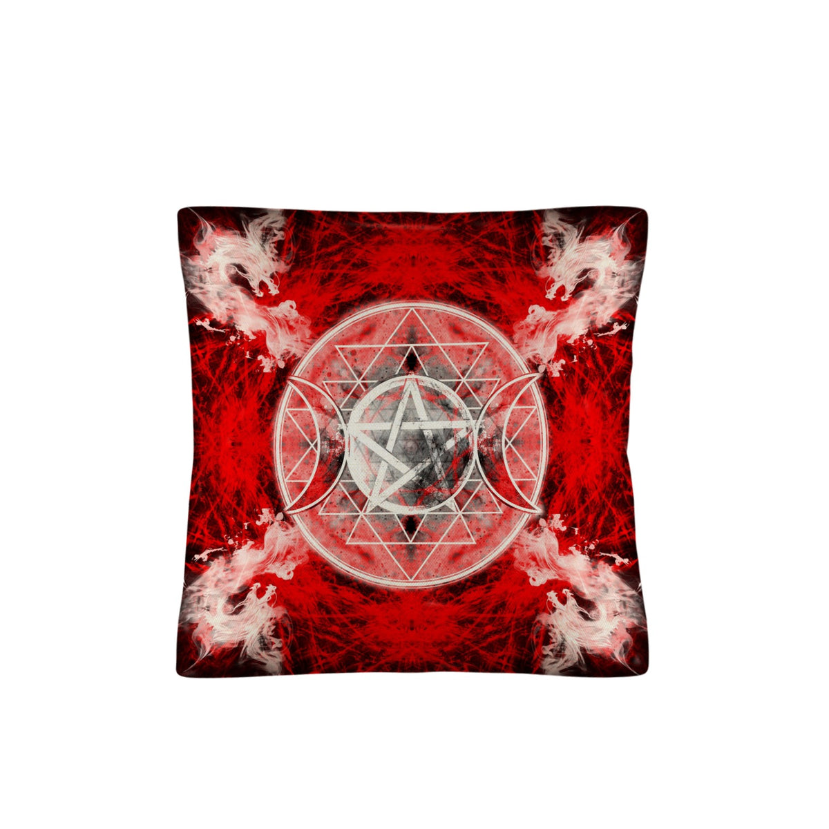 Katerina's Waiting for Hello Triple Goddess Meditations Linen Throw Pillow 18" x 18" ( 1 Piece ) | Ships from USA