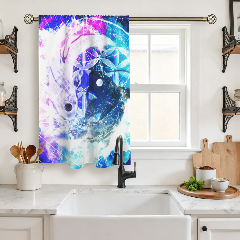 Creation's Koi Meditations Window Curtain 27.6" x 39.4" ( 1 Piece ) | Ships from USA