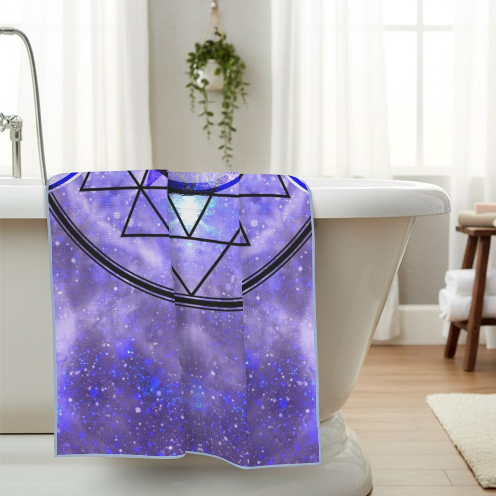 Katerina's Triple Goddess Magickal Desires Waffle Weave Bath Towel 29" x 58" | Ships from USA