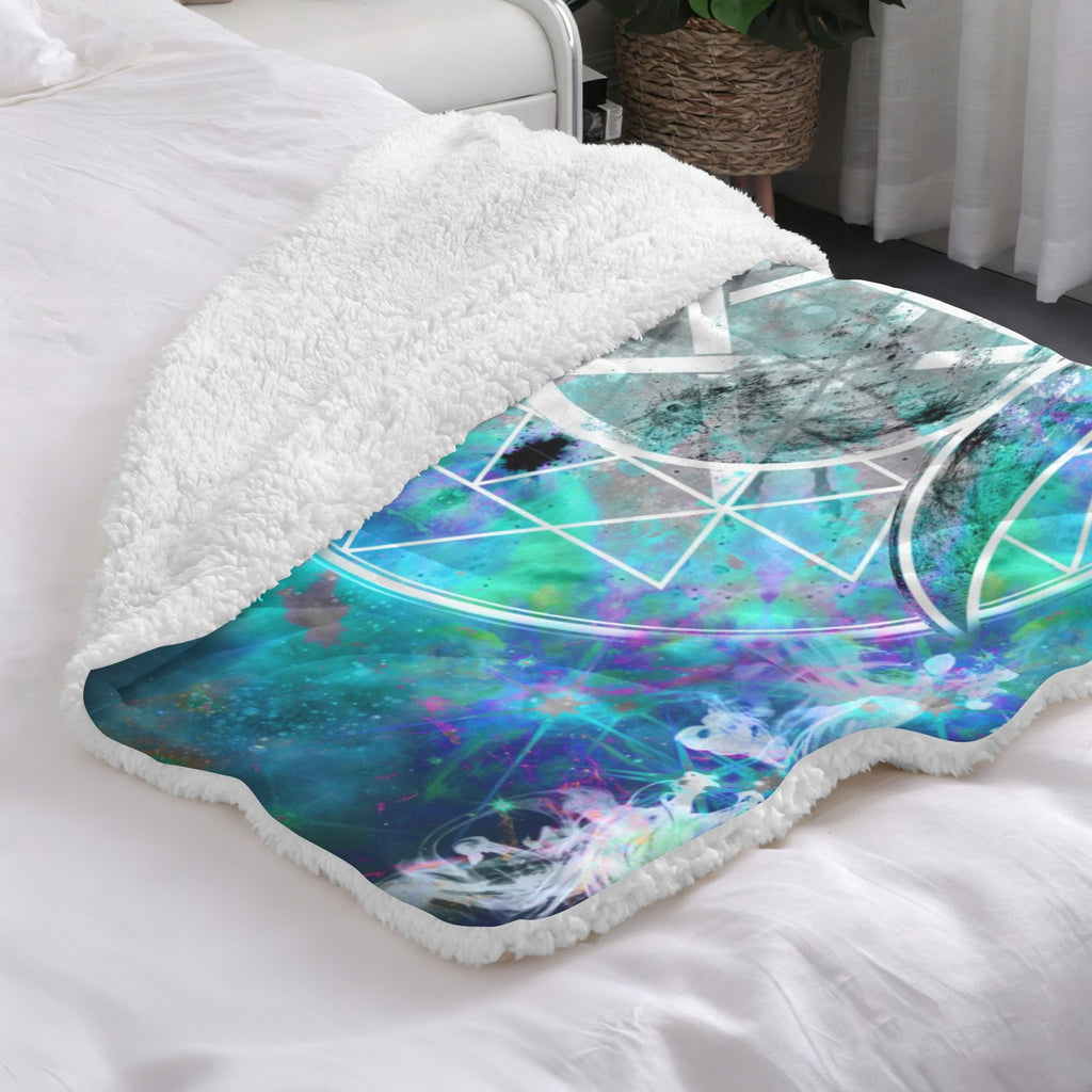 Katerina's Now & Forever Triple Goddess Meditations Sherpa Fleece Blanket 30" x 40" | Ships from USA