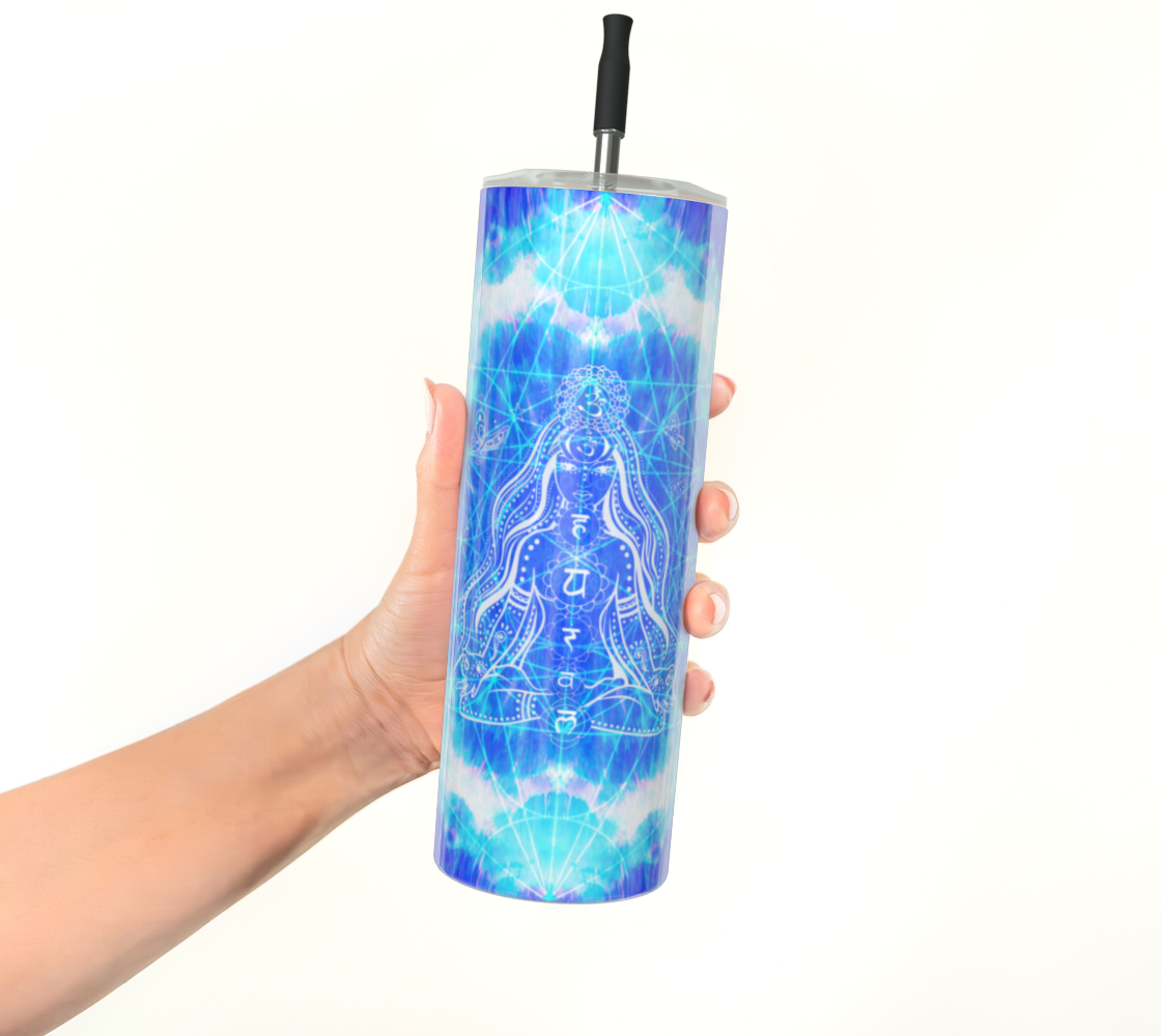 Amen Jin's Blue Sun Cosmic Meditations Stainless Steel Tumbler