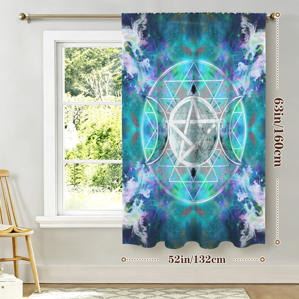 Katerina's Now & Forever Triple Goddess Meditations Window Curtain 52" x 63" ( 1 Piece ) | Ships from USA
