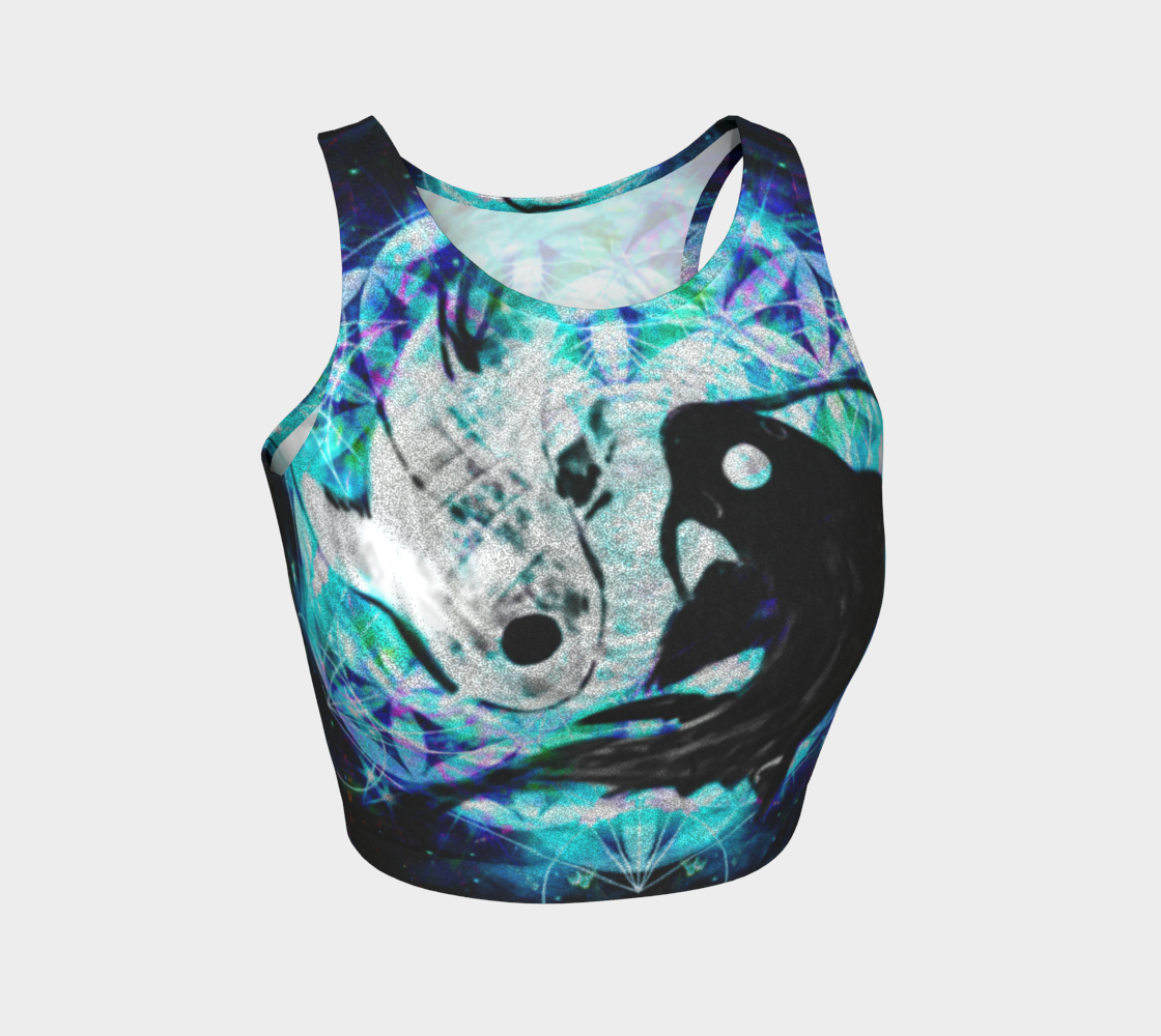 Katerina's Now and Forever Koi Meditations Athletic Crop Top