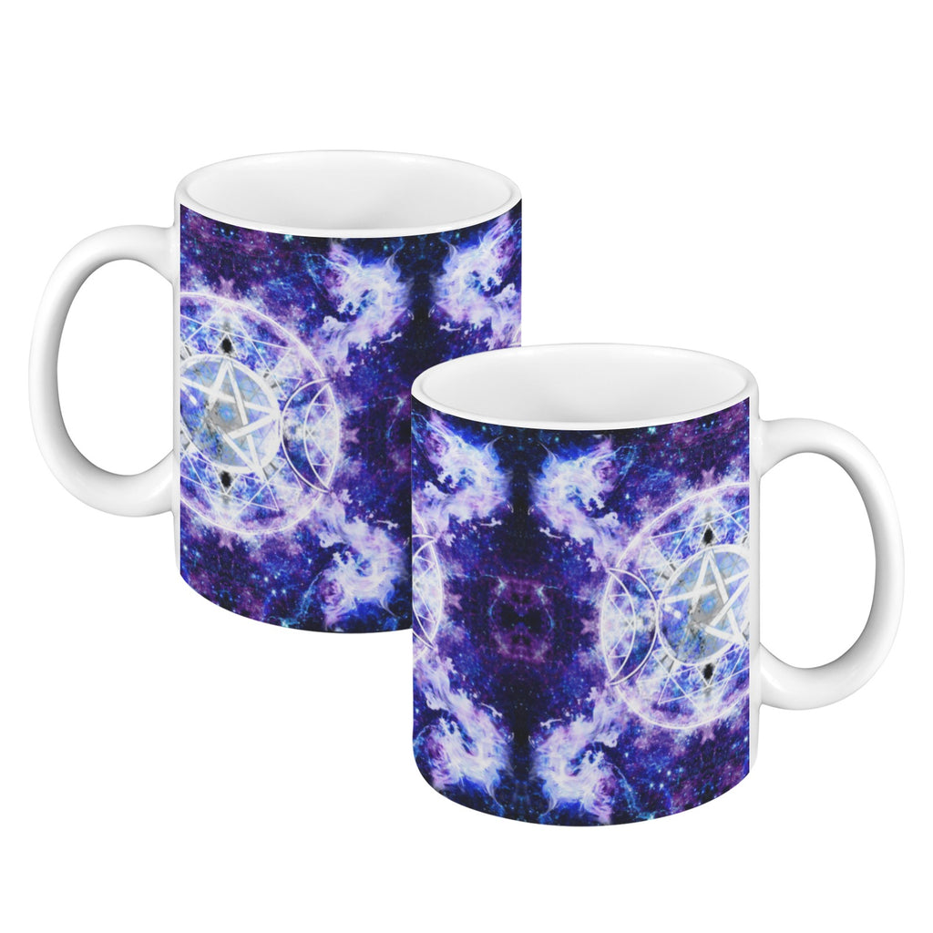 Amen Jin's Katerina's Dracularian Dragoness Triple Goddess Meditations Custom White Mug(11OZ)(Set of 2) | Ships from USA
