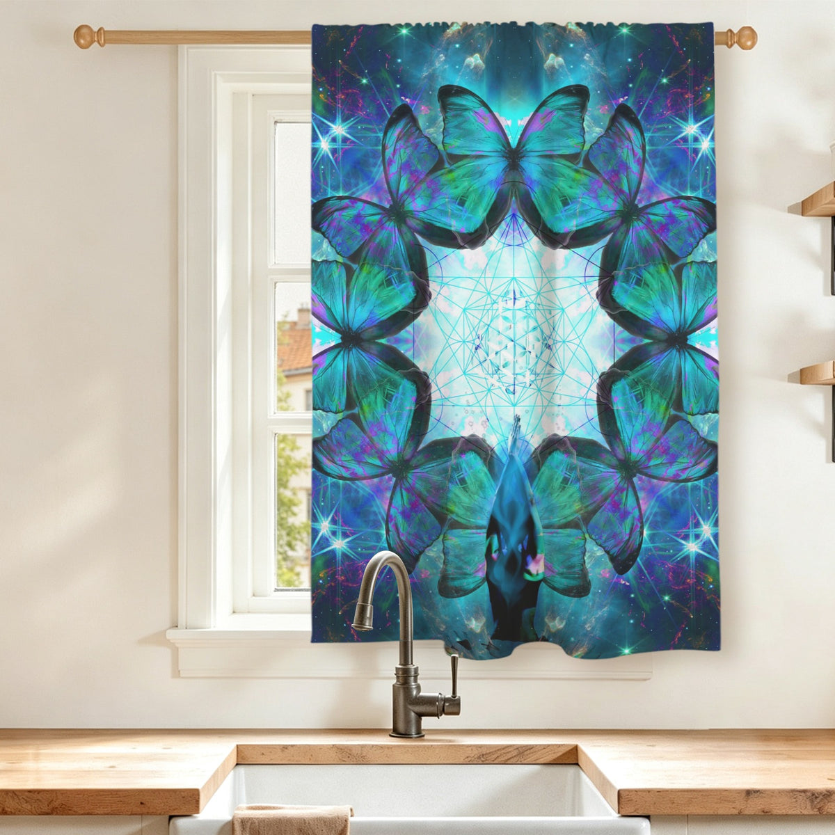 Katerina's Now & Forever Metamorphosis Meditations Window Curtain 27.6" x 39.4" ( 1 Piece ) | Ships from USA