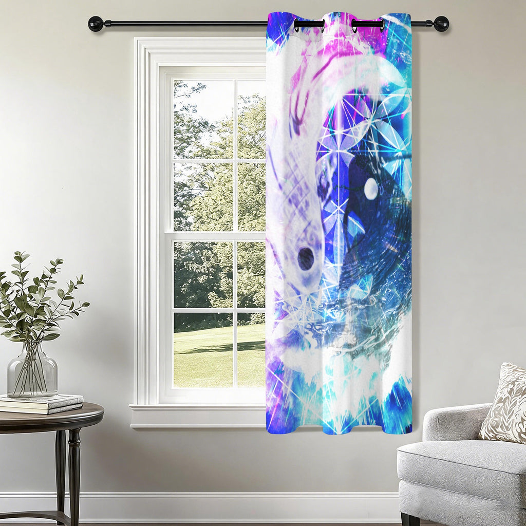 Creation's Koi Meditations Grommet Curtain 42" x 63" ( 1 Piece ) | Ships from USA