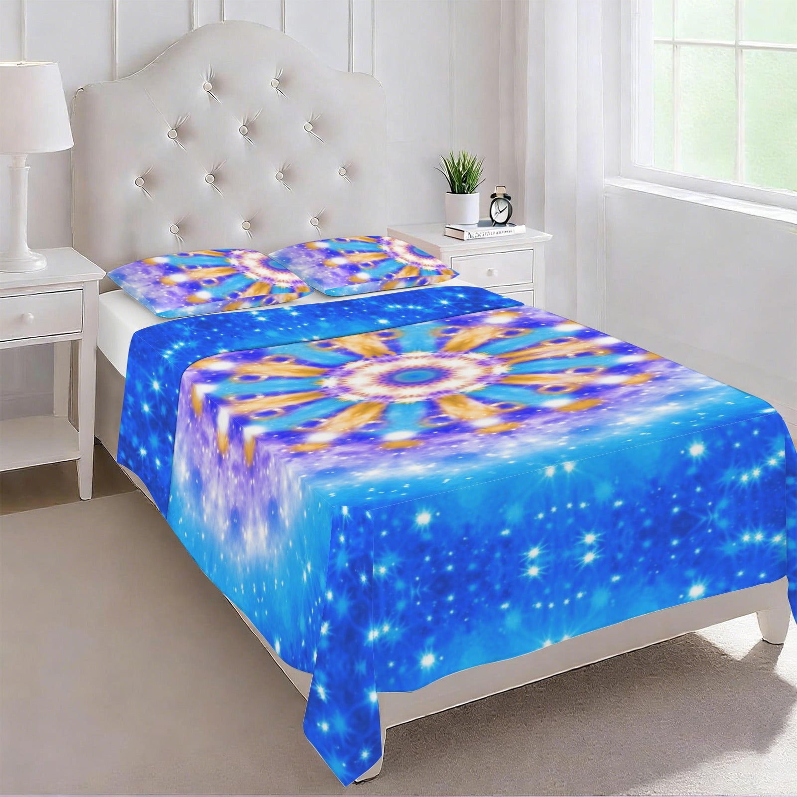 Katerina's Howl's Tomorrow Girl Desires 3-Piece Bedding Set (Bed Sheet + Pillowcases)  | Ships from USA