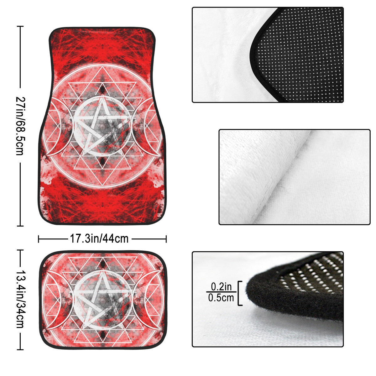 Katerina's Waiting for Hello Triple Goddess Meditations 4-Piece Car Floor Mats （Customized Separately）| Ships from USA