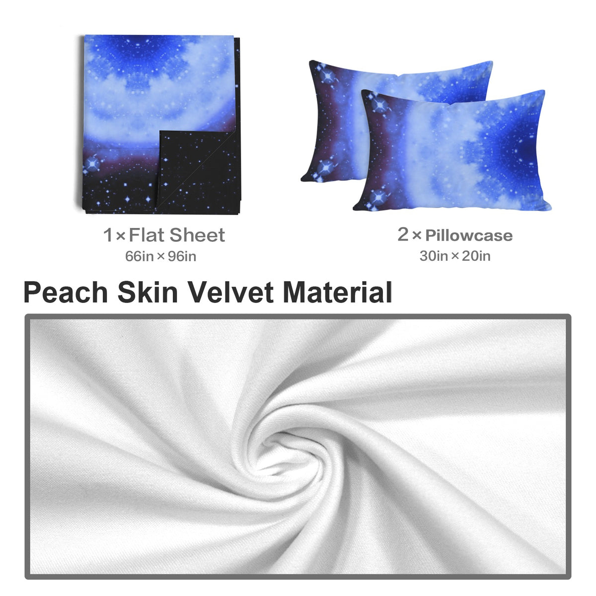 Katerina's Halo Desires 3-Piece Bedding Set (Bed Sheet + Pillowcases)  | Ships from USA