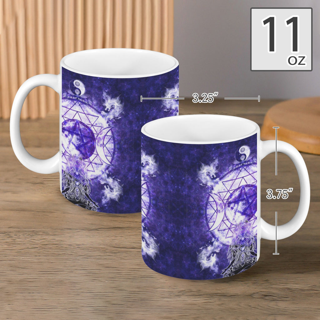 Katerina's Dragon's Eye Magickal Awakening Meditations Custom White Mug(11OZ)(Set of 2) | Ships from USA