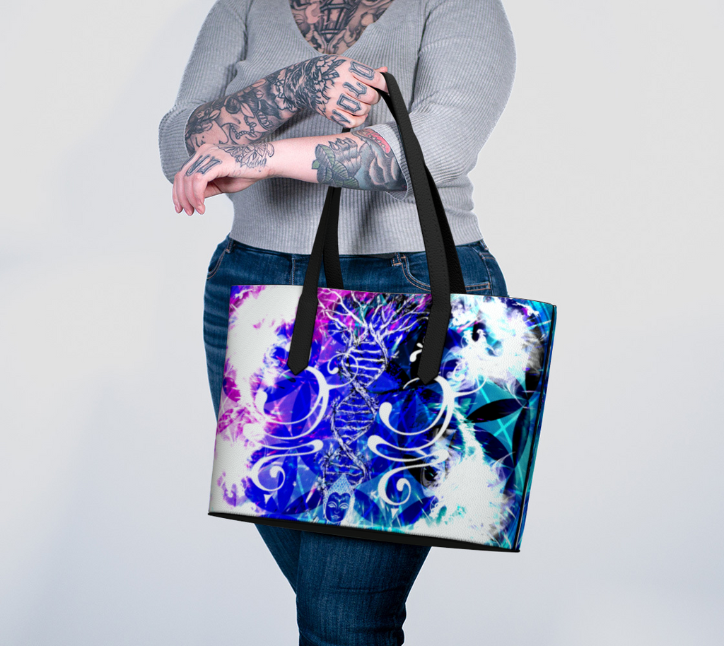 Creation's Desires Buddha Meditations Vegan Leather Tote