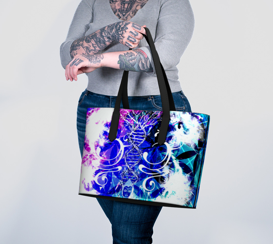 Creation's Desires Buddha Meditations Vegan Leather Tote