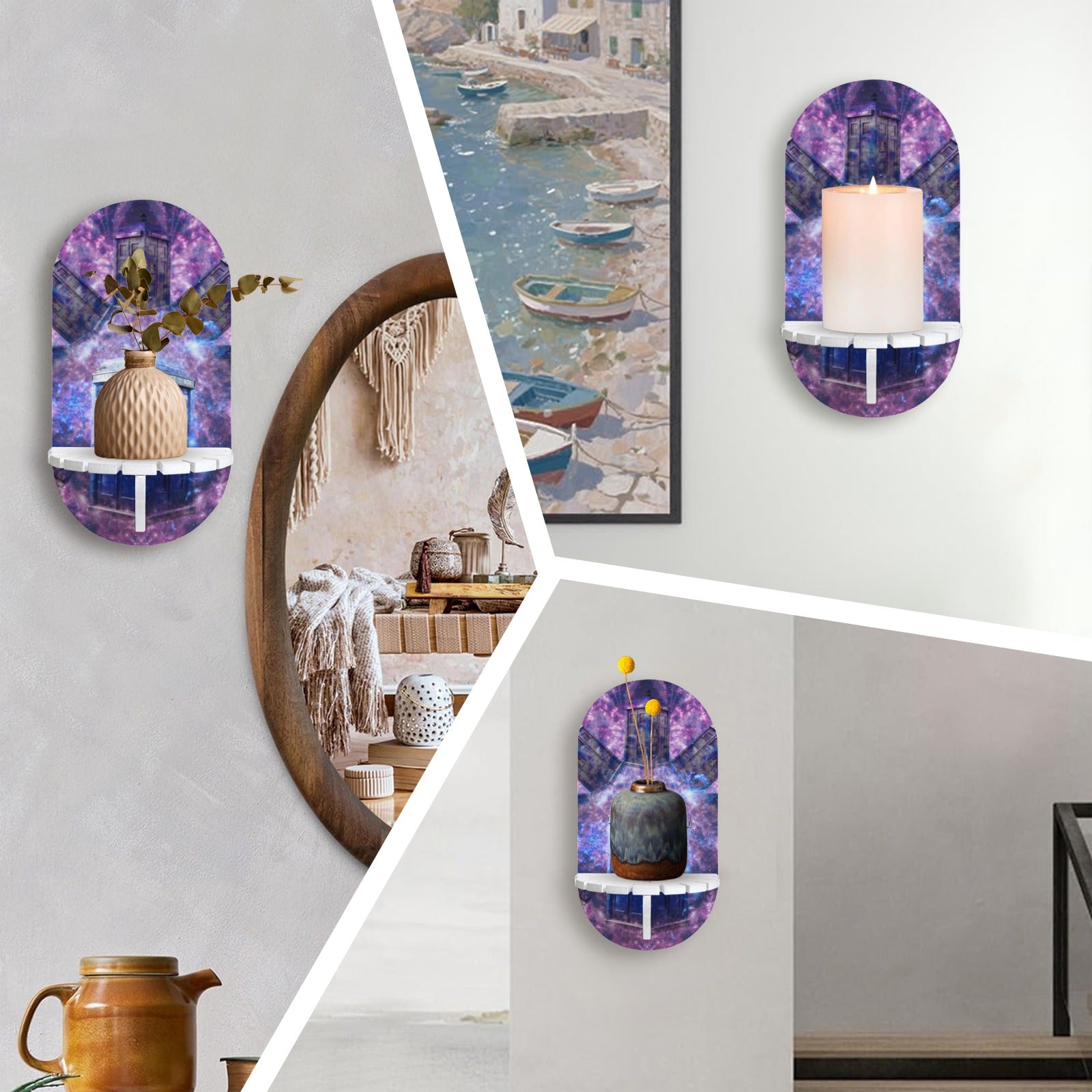 Katerina's Through Time & Space Doctor Desires Wall Mounted Candle Holder | Ships from USA