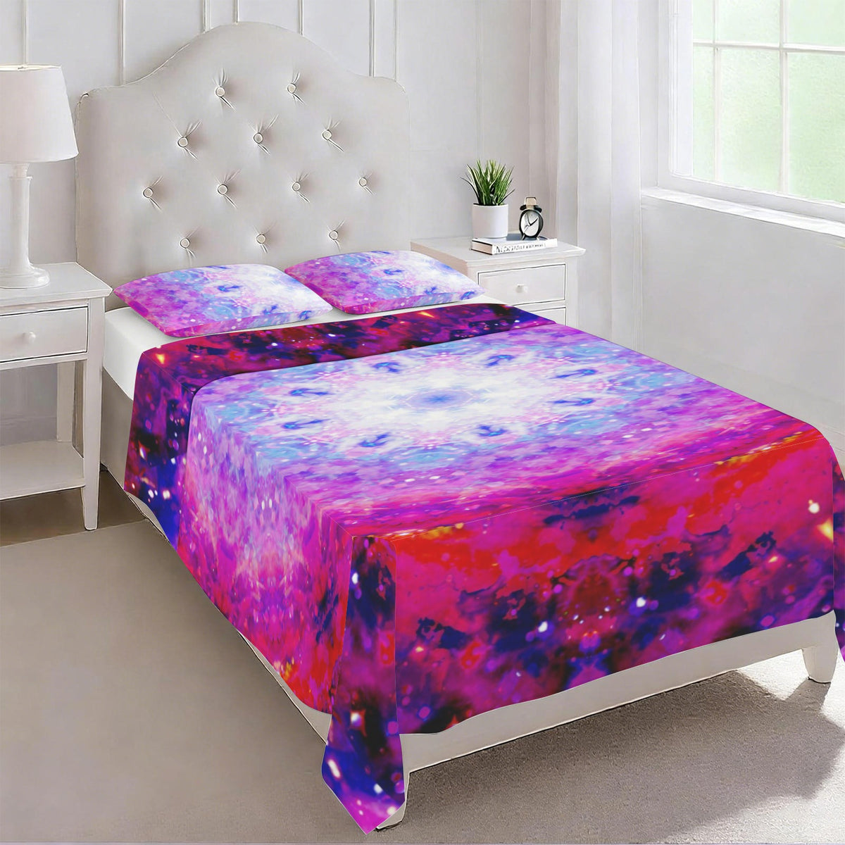 Katerina's Citadel Desires 3-Piece Bedding Set (Bed Sheet + Pillowcases)  | Ships from USA