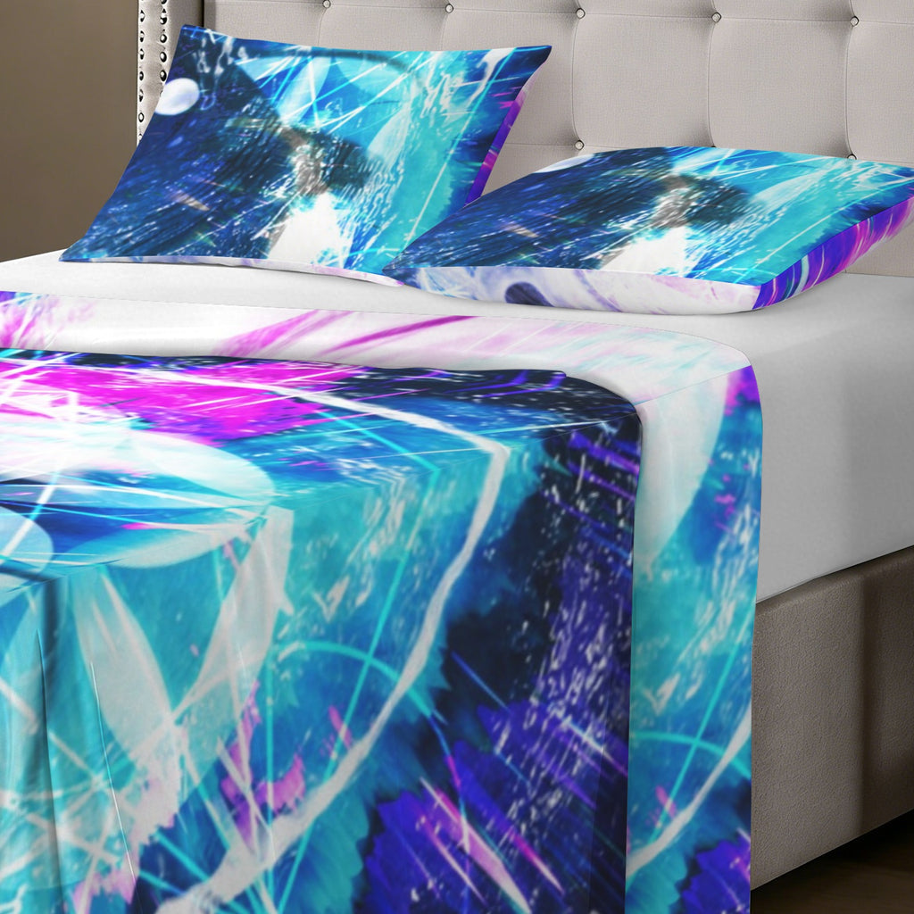 Creation's Koi Meditations 3-Piece Bedding Set (Bed Sheet + Pillowcases)  | Ships from USA