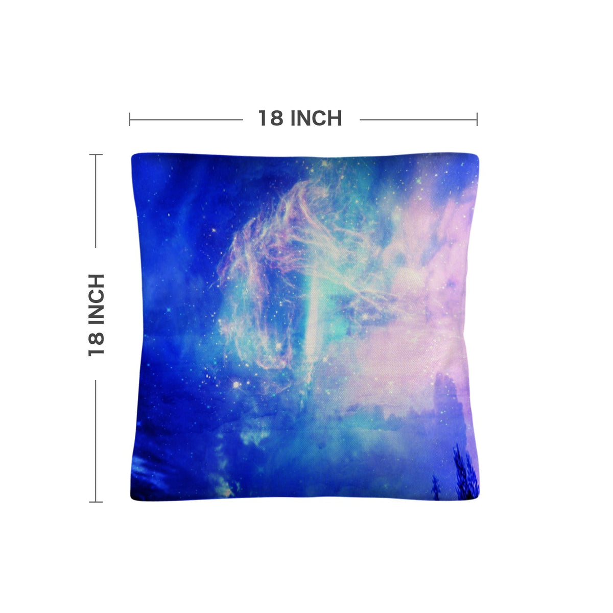 Starry Night Dreams Linen Throw Pillow 18" x 18" ( 1 Piece ) | Ships from USA