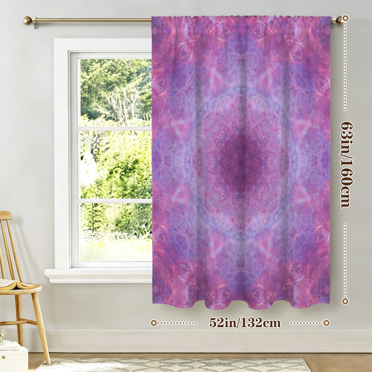Katerina's Angelus Everlasting Desires Window Curtain 52" x 63" ( 1 Piece ) | Ships from USA