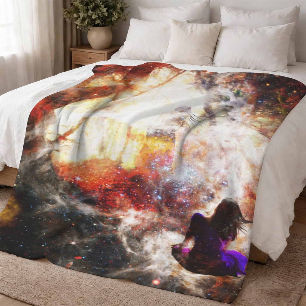 Hallow's Hocus Pocus Dreams Sherpa Fleece Blanket 60" x 80" | Ships from USA