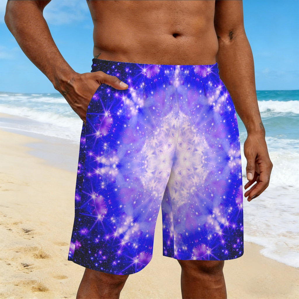 Katerina's Psyche Desires Men's All Over Print Beach Shorts (Sets 26) | Ships from USA