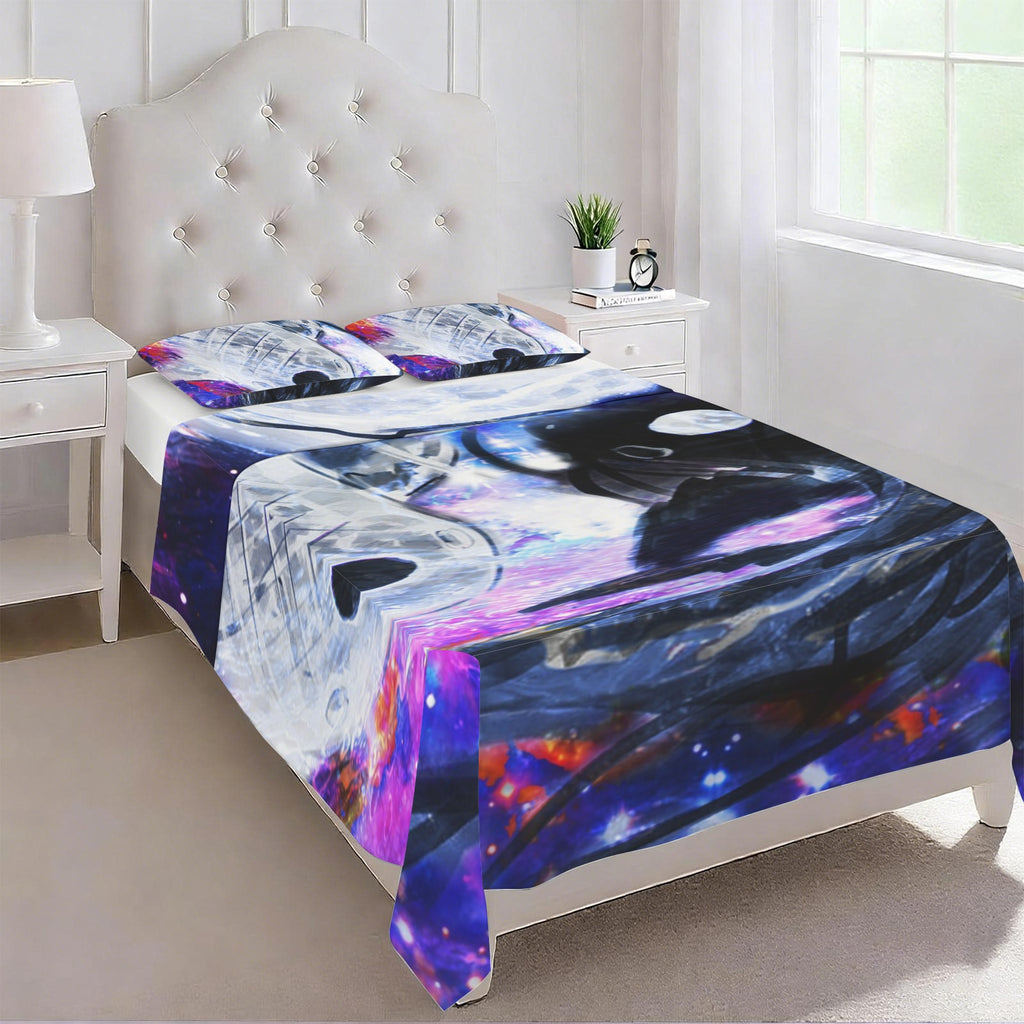 Katerina's Cassandra Koi Desires 3-Piece Bedding Set (Bed Sheet + Pillowcases)  | Ships from USA