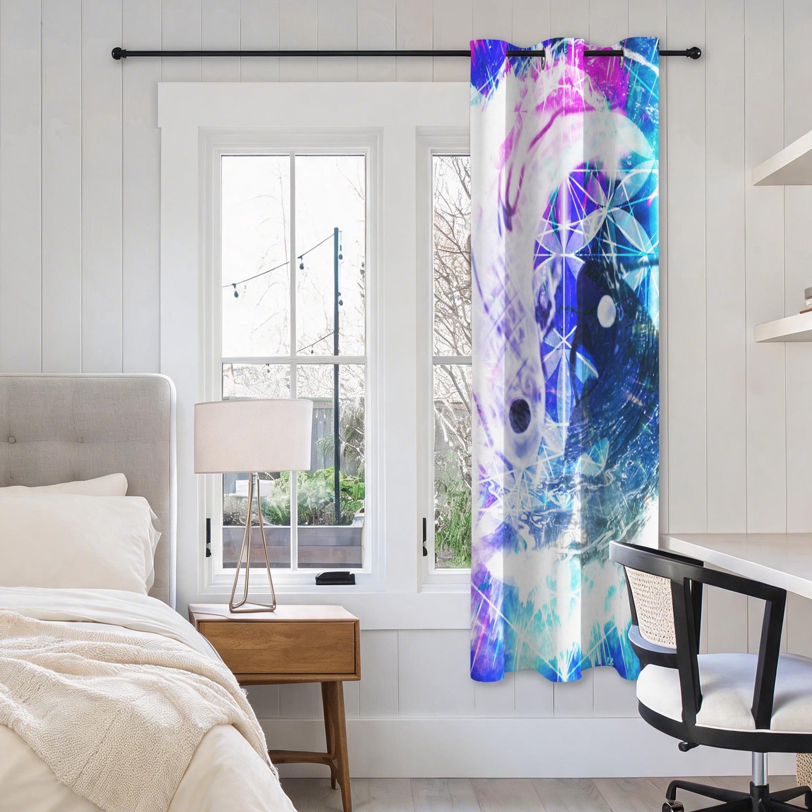 Creation's Koi Meditations Grommet Curtain 42" x 63" ( 1 Piece ) | Ships from USA