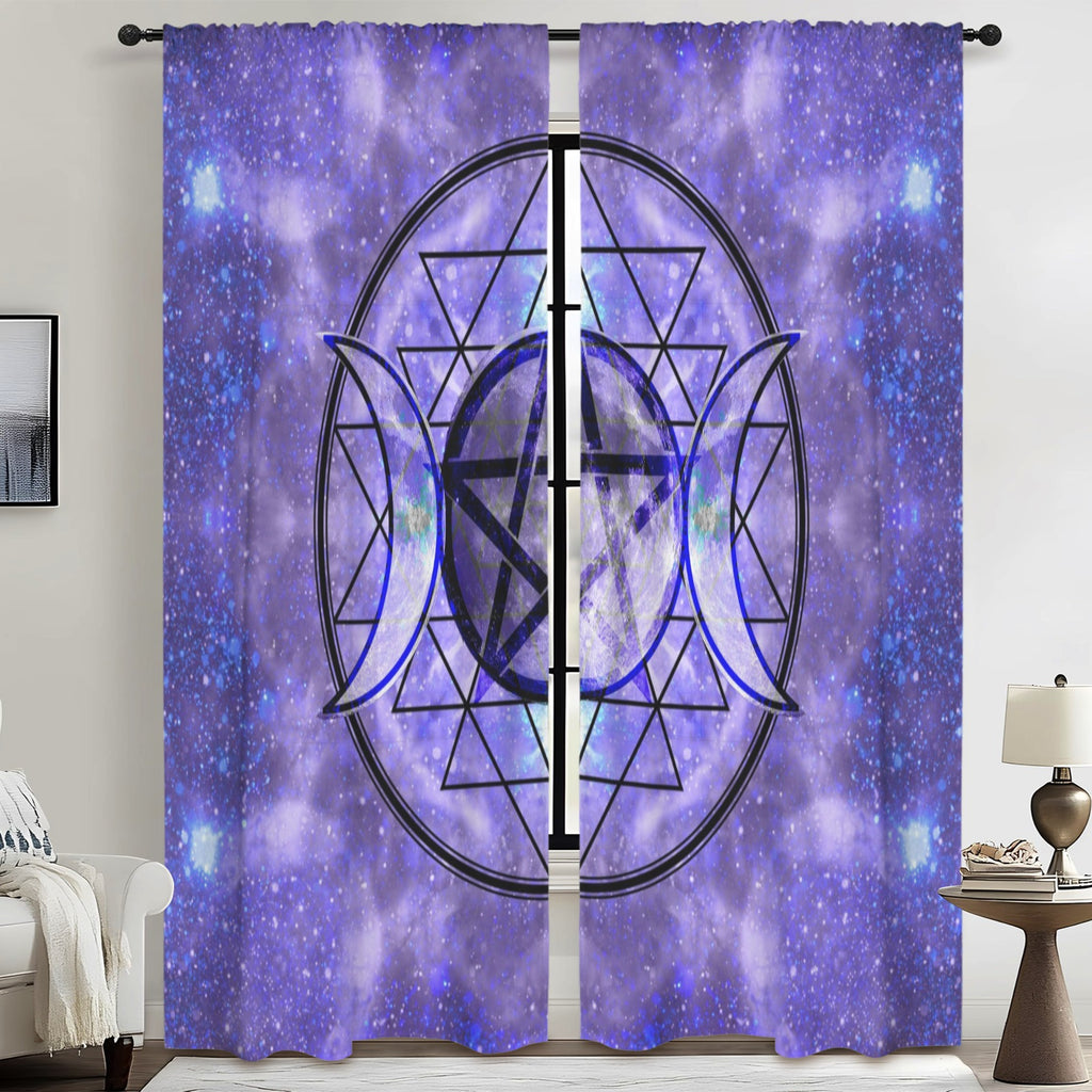 Katerina's Triple Goddess Magickal Desires Floor-To-Ceiling Curtain 52x84inch | Ships from USA