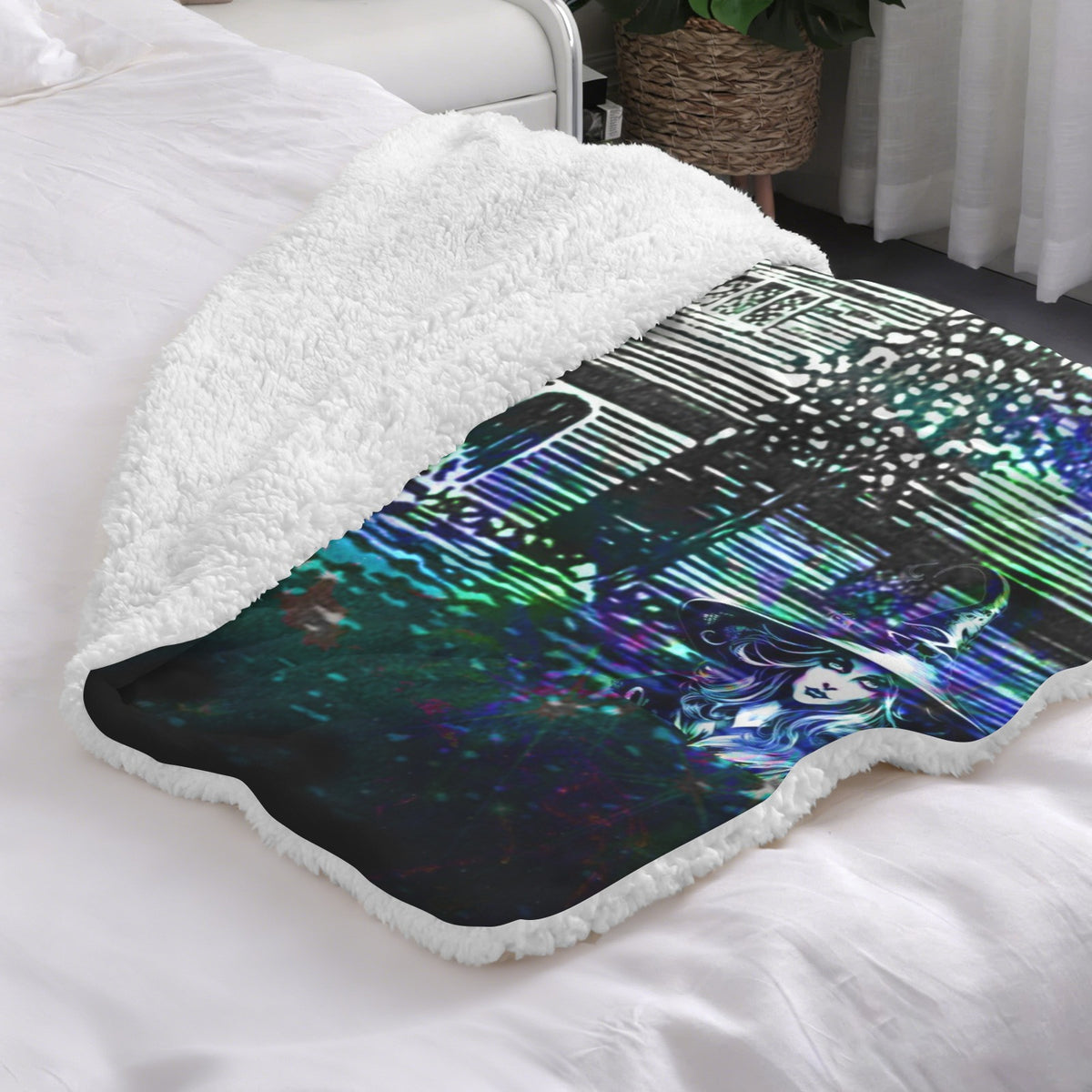 Katerina's Now & Forever Salem Witch Meditations Sherpa Fleece Blanket 30" x 40" | Ships from USA