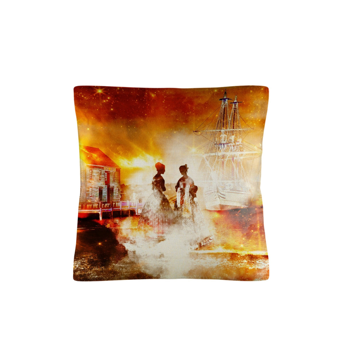 Samhain Eve Salem Dreams Linen Throw Pillow 18" x 18" ( 1 Piece ) | Ships from USA