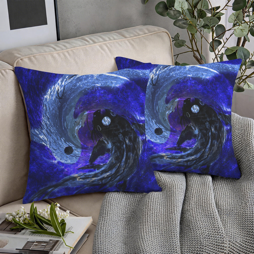 Katerina's Dragon's Eye Koi Desires Custom Pillow Cases 18" x 18" (2-Pack) | Ships from USA