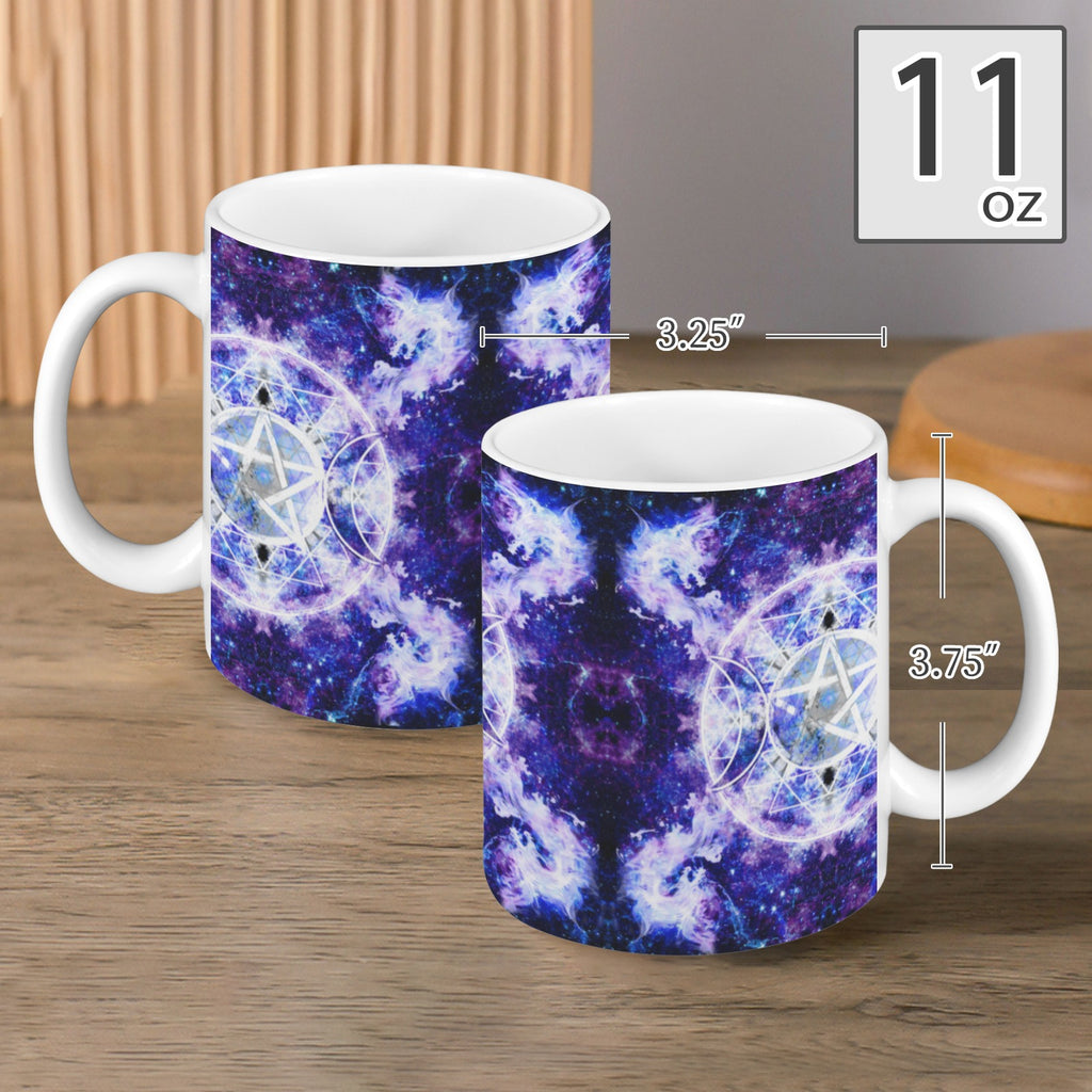 Amen Jin's Katerina's Dracularian Dragoness Triple Goddess Meditations Custom White Mug(11OZ)(Set of 2) | Ships from USA